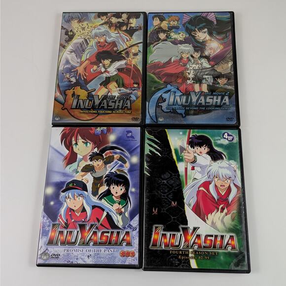 Inuyasha 4 DVD Lot Movie 2 Promis of the Past Fourth Season Set Episodes 82-99 - Picture 1 of 16